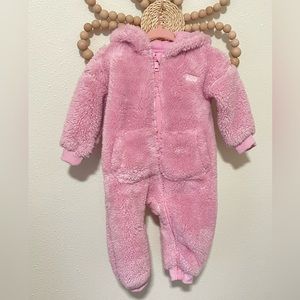 Levi’s Pink Baby Sherpa Bear Coveralls Jumpsuit
